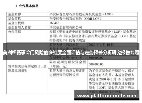 美洲杯赛事冷门风险的多维度全面评估与走势预警分析研究报告专题